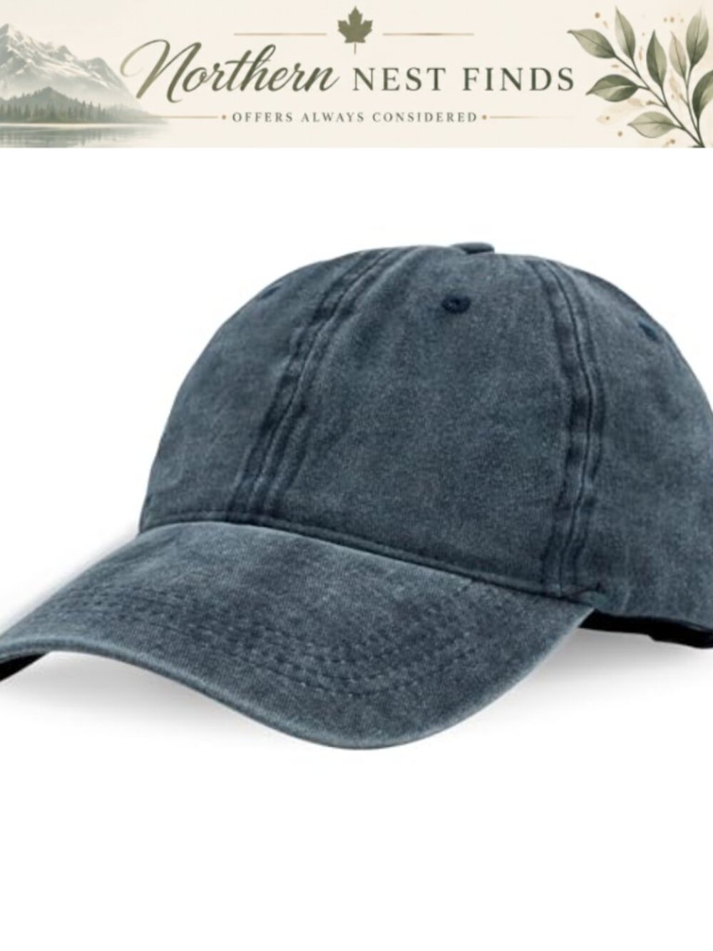 Cotton Baseball Cap Adjustable Snapback Vintage Hat for Men Women Outdoor
